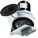 Hiorucet 2002.28 Damper Blower Motor for Hardy H4, H5, C4, C5, H25, Hardy 180 Draft Fan, Replacement Hardy 2002.28 Wood Furnace Damper Blower Motor with Flap and Gasket, 180,000 BTU, 130 CFM.