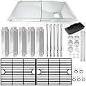 Hiorucet Adjustable Grill Grease Tray Replacement Parts for Nexgrill 5 Burner 720-0888N, 720-0888, Nexgrill 4 Burner 720-0830H, 720-0783E, 720-0830A, Drip Pan, Grates, Heat Plates, Burners and Igniter
