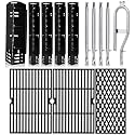 Hiorucet DGH474CRP Replacement Parts for Dyna Glo 5 Burner, Cooking Grates, Heat Plate Tents and Burners for Dyna Glo Grill Replacement Parts DGH474CRP, DGH483CRP, DGH474CRN-D, DGH474CRN, DGH485CRP.