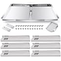 Hiorucet Grill Drip Pan Kits for Dyna Glo Grill Replacement Parts DGB610SSP, Adjustable 30''-36'' Grease Tray with Catch Pan, Heat Plate Tent Shields for Dynaglo Grill Replacement Parts 6 Burner.