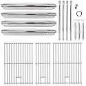 Hiorucet Grill Replacement Parts Kit for Charbroil Advantage 463240015, Grid Cooking Grates, Heat Plate Shields, Burner, Ignitor, Crossover Tube for Char-broil Advantage 4 Burner Grill Parts 463240015