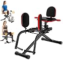 Hip Abductor Adductor Machine, 8-Level Adjustable Glute Machine, Hip Adduction Abduction Trainer for Home Gym, 2 in 1 Inner & Outer Thigh Workout Equipment Booty Builder