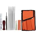 Hipa 12 Pack Chainsaw File, Chainsaw Sharpener Kit, 5/32", 3/16", 7/32", 1/8", 11/64", 13/64" Round Chainsaw Sharpening, 6 Inch Flat File,Depth Gauge,Quick Check Gauge, Chain Saw Sharpener