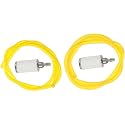 HIPA Fuel Line Hose 3/32" X 3/16" 0.08" X 0.14" + Fuel Filter 530069216 530069247 for Poulan Craftman Sting Trimmer Chainsaw Blower Weedeater (2 feet each)