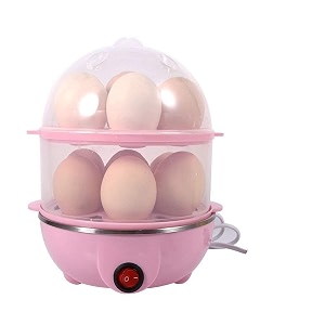 hiphonic electric automatic off 14 egg cooking boiling and frying double layer handle egg boiler multicolourdouble layer