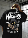 HIPHOPFASHION Self Design Men Round Neck Black