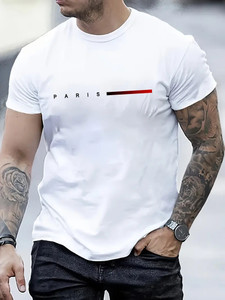 HIPOP Printed Men Round Neck White T-Shirt