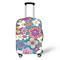 Hippie Flower Luggage Cover Luggage Cover Protector,Carry on Luggage Cover,Travel Luggage Cover Suitcase Cover Protector Fit 18-32 Inch Luggage