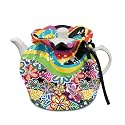 Hippie Flowers Music Tea Cosy Portable Insulation and Keep Warm Teapot Cozy Breakfast Warmer Insulated Kettle Cover for Home Kitchen Decor Tea Cozies Both Sides Can Be Used