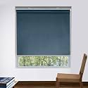 HIPPO Blackout Roller Blinds for Windows with One Click Headrail for Easy Installation Roll Up Down Blind for Home &amp; Office (Blue-Grey, 3FTX5FT)