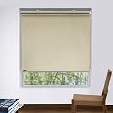 HIPPO Blackout Roller Blinds for Windows with One Click Headrail for Easy Installation Roll Up Down Blind for Home &amp; Office (Fiji-Ivory, 4FTX5FT)