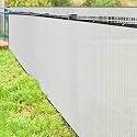 HIPPO - HDPE Fabric - Decorative Outdoor Privacy Screen Fence - with Polyester Band, Brass Eyelets & Tie Cords (White, 1 mt X 4 mt)