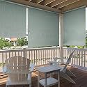 HIPPO 230 GSM Roller Blind for Wall Mount Outdoor Shade HDPE 95% Sun Protection, Light Filtering Balcony Blinds with Crank Handle 3FTX9FT (Country-Blue)