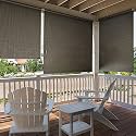 HIPPO 230 GSM Roller Blind for Wall Mount Outdoor Shade HDPE 95% Sun Protection, Light Filtering Balcony Blinds with Crank Handle 4FTX5FT (Desert-Storm)