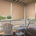 HIPPO 230 GSM Roller Blind for Wall Mount Outdoor Shade HDPE 95% Sun Protection, Light Filtering Balcony Blinds with Crank Handle 4FTX5FT (Persian-Beige)