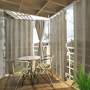 hippo outdoor balcony sun uv amp dust protection curtain hdpe light filtering 230 gsm eyeletgrommet curtains for home garden patio varanda hotel sahara-sand 45ftx75ft 2 pc