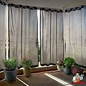 HIPPO HDPE Outdoor Balcony Eyelet/Grommet Curtain, 230 GSM, Sun, UV &amp; Dust Protection, Light Filtering, Suitable for Home, Garden, Patio &amp; Veranda (Cool Grey, 4.5FT x 7.5FT, Pack of 2)