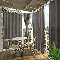 HIPPO HDPE Outdoor Balcony Eyelet/Grommet Curtain, 230 GSM, Sun, UV &amp; Dust Protection, Light Filtering, Suitable for Home, Garden, Patio &amp; Veranda (Desert Storm, 3FT x 7.5FT, Pack of 2)