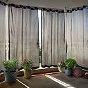 HIPPO HDPE Outdoor Balcony Eyelet/Grommet Curtain, 230 GSM, Sun, UV &amp; Dust Protection, Light Filtering, Suitable for Home, Garden, Patio &amp; Veranda (Cool Grey, 3FT x 8FT, Pack of 2)