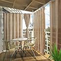 HIPPO HDPE Outdoor Balcony Eyelet/Grommet Curtain, 230 GSM, Sun, UV &amp; Dust Protection, Light Filtering, Suitable for Home, Garden, Patio &amp; Veranda (Persian Beige, 3FT x 9FT, Pack of 2)