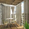 HIPPO HDPE Outdoor Balcony Eyelet/Grommet Curtain, 230 GSM, Sun, UV &amp; Dust Protection, Light Filtering, Suitable for Home, Garden, Patio &amp; Veranda (Sahara Sand, 3FT x 4.5FT, Pack of 2)
