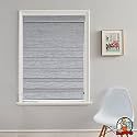HIPPO Premium Zebra Blinds Wooden Design Polyester Blend Semi/Complete Privacy Indoor Roller Blinds for Windows (Moonlight-Grey, 3FTX9FT)