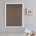 HIPPO Premium Zebra Blinds Wooden Design Polyester Blend Semi/Complete Privacy Indoor Roller Blinds for Windows (Umber, 3FTX9FT)