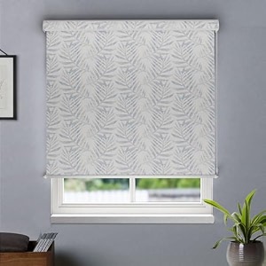 hippo printed blackout indoor roller blinds for windows coastal-palm design rolling curtains corded roll up and down blind for home office 3x7 ft