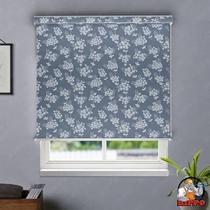 hippo printed blackout indoor roller blinds for windows solar-bunch design rolling curtains corded roll up and down blind for home office 4x9 ft