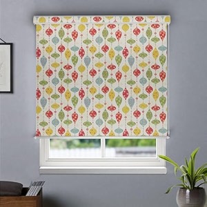 hippo printed blackout indoor roller blinds for windows lantern-curtain design rolling curtains corded roll up and down blind for home office 3x7 ft