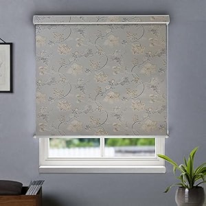 hippo printed blackout indoor roller blinds for windows floret design rolling curtains corded roll up and down blind for home office 3x5 ftpolyester
