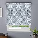 HIPPO Printed Blackout Indoor Roller Blinds for Windows Moroccan Design Rolling Curtains Corded Roll Up and Down Blind for Home Office (4X9 FT)
