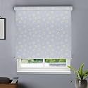 HIPPO Printed Blackout Indoor Roller Blinds for Windows Bloom&Smile Design Rolling Curtains Corded Roll Up and Down Blind for Home Office (3X7 FT)