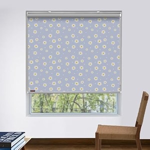 hippo printed blackout roller blinds for windows one click headrail for easy installation roll up down blind for home amp office bloomampsmile 4ftx5ft