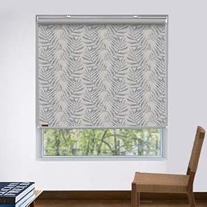 hippo printed blackout roller blinds for windows one click headrail for easy installation roll up down blind for home office coastal-palm 3ftx9ft