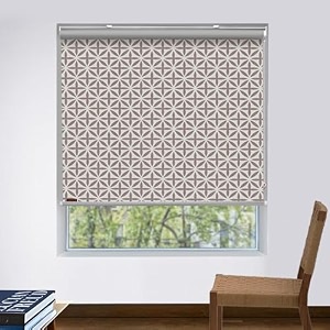 hippo printed blackout roller blinds for windows one click headrail for easy installation roll up down blind for home amp office akaar 3ftx5ft