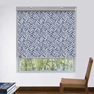 hippo printed blackout roller blinds for windows one click headrail for easy installation roll up down blind for home amp office akaar 3ftx5ft