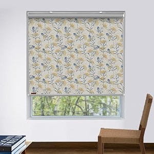 hippo printed blackout roller blinds for windows one click headrail for easy installation roll up down blind for home amp office fern 3ftx5ft