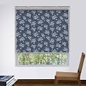 HIPPO Printed Blackout Roller Blinds for Windows, One Click Headrail for Easy Installation Roll Up Down Blind for Home &amp; Office (Solar-Bunch, 4FTX9FT)