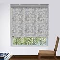 HIPPO Printed Blackout Roller Blinds for Windows, One Click Headrail for Easy Installation Roll Up Down Blind for Home Office (Coastal-Palm, 3FTX7FT)