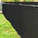 HIPPO - Safety &amp; Privacy Screen Fence Heavy Duty Shade Net with Polyester Band, Brass Eyelets &amp; Tie Cords (5 ft 8 in X 12 FT, Black)