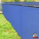 HIPPO - Safety &amp; Privacy Screen Fence Heavy Duty Shade Net with Polyester Band, Brass Eyelets &amp; Tie Cords (5 ft 8 in X 12 FT, Blue)