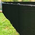 HIPPO - Safety &amp; Privacy Screen Fence Heavy Duty Shade Net with Polyester Band, Brass Eyelets &amp; Tie Cords (5 ft 8 in X 12 FT, Dark Green)