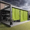 HIPPO Waterproof Balcony Chick Blind W-3FT X H-5FT Sun, Rain &amp; Dust Protection Rope Mechanism Roll Up Down Outdoor Bamboo Shade for Home Window, Restaurant, Hotel, Resort (Lime-Grass, 1 PC)