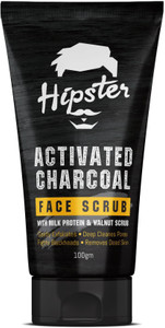 hipster activated charcoal deep cleansing  exfoliating scrub 100gm scrub 100 g