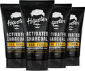 HIPSTER Activated Charcoal Face Scrub 100gm | Pack Of 4 | For Oily Skin & Normal Skin | Walnut Scrub Grits, Milk Protein & Aloe Vera | Exfoliating, Fights Blackhead, Deep Pore Cleansing | Face, Body & Neck  Scrub (400 g)