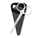 Hipster Nasal Safety Personal Grooming Scissor for Cutting Nose Hair, Beard, Mustache and Eyebrow | Round Tip & Travel Friendly