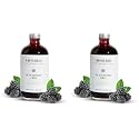 HipStirs Blackberry Mint Syrup for Cocktails | Real Ingredients Make our Blackberry Syrup for Drinks Great for Gin &amp; Tonics, Mojitos &amp; Spritzers | Small Batch Non-GMO, Vegan Drink Mixer | 8 Oz, 2 Pack