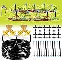 HIRALIY 100ft Drip Irrigation Kit Plant Watering System 8x5mm Blank Distribution Tubing DIY Automatic Irrigation Equipment Set for Garden Greenhouse Flower Bed Patio Lawn