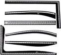 Hirday Fashion Designing Tailoring Plastic Scales SET OF 6 - Hip Curve, Arm Curve, Leg Curve, Ruler, L scale straight, L scale curve(Black) Sewing Kit
